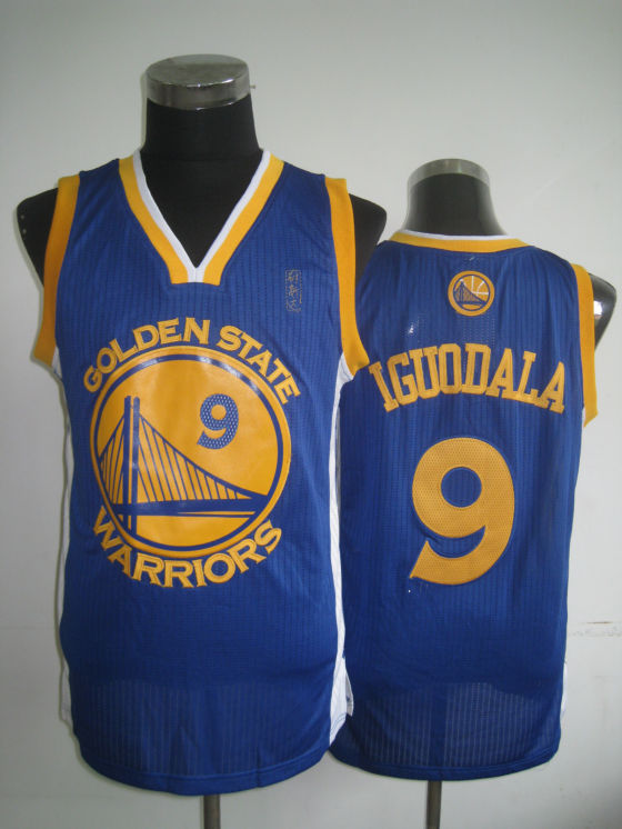 NBA Golden State Warriors 9 Andre Iguodala Authentic Blue Jersey